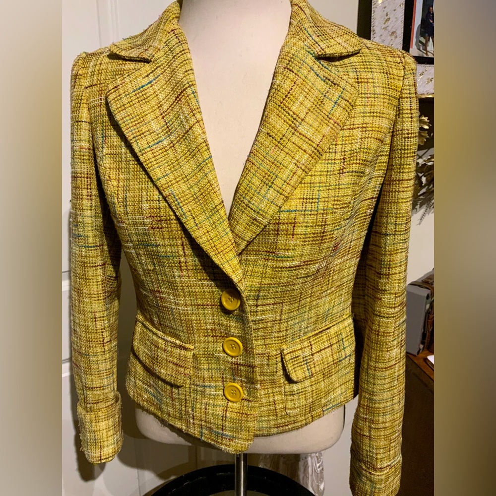 To The Max Womens Small Yellow Multicolor Blazer (WOMANS Day Special)